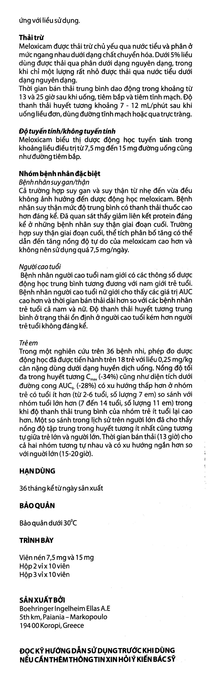 Mobic 15mg giảm đau, kháng viêm xương khớp